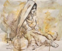 Moazzam Ali, 20 x 24 Inch, Watercolor on Paper, Figurative Painting, AC-MOZ-112
